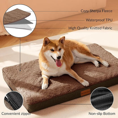Patas Lague Orthopedic Dog Bed Large Sized Dog 36''X24'', Soft Waterproof Egg - Image 3