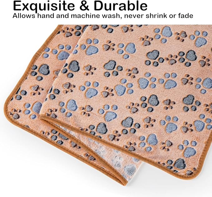 Dono 1 Pack 3 Dog Blankets, Soft Fluffy Fleece Pet Blanket Warm Sleep Mat Paw - Image 6