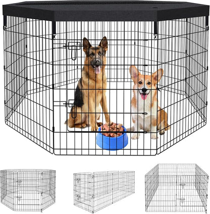Peekaboo Pet Playpen Dog Fence Foldable Metal Dog Pen Wire Exercise Puppy Play by Peekaboo