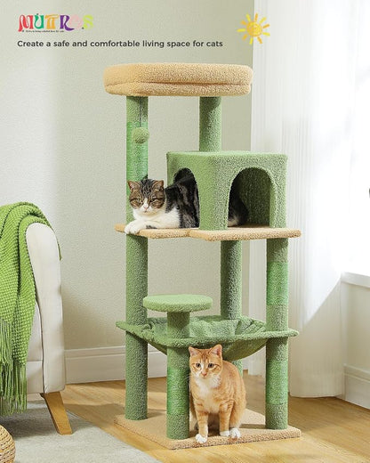 Cactus Cat Tree for Indoor Cats, 45.7" Multi-Level Cat Tower - Image 7