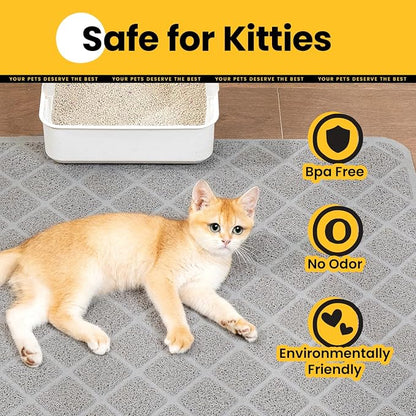 Cat Litter Mat Litter Trapping Mat, Less Waste Cat Litter Box Mat - Image 8