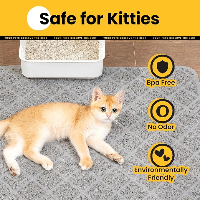 Cat Litter Mat Litter Trapping Mat, Less Waste Cat Litter Box Mat - Image 8