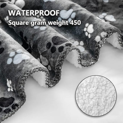 Waterproof Pet Blanket Dog Blankets, Pattern Printing Super Soft Warm Fluffy - Image 3