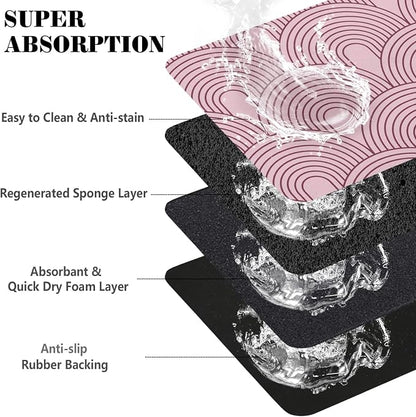 Dog Food Mats for Floors Absorbent, Pet Cat Food Mat - Image 3