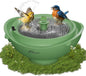 Solar Bird Bath with Fountain and Battery Backup, 3-in-1 Hanging or by RichBird