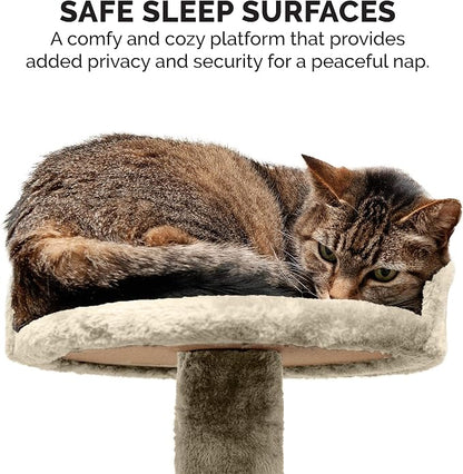 Furhaven 49.5" Tall Cat Tree for Indoor Cats, Ft. Sisal Scratching Posts - Image 6