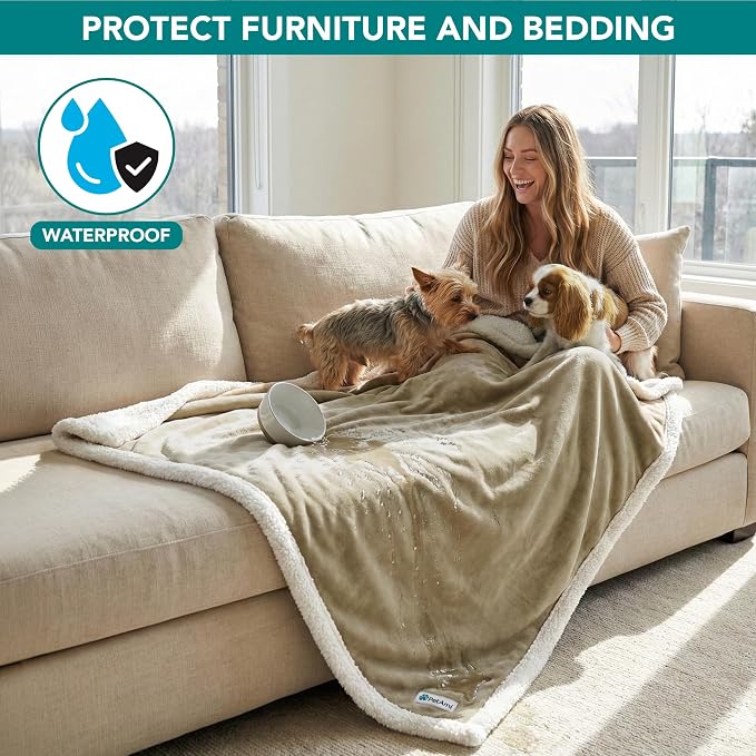 PetAmi Waterproof Dog Blanket for Medium Large Dog Puppy Cat Throw for Couch - Image 2
