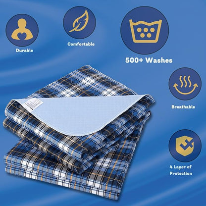 Non-Slip Bed Pads for Incontinence Washable 36" x 72", Waterproof Bed Pads - Image 4