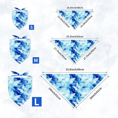 30 Pcs Tie Dye Dog Bandanas for Small Dogs Stitch Dog Bandana Bulk Reversible - Image 2