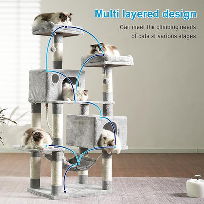 Hey-brother Large Multi-Level Cat Tree Condo Furniture - Image 7
