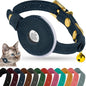 OOPSDOGGY Reflective Leather AirTag Cat Collar by OOPSDOGGY