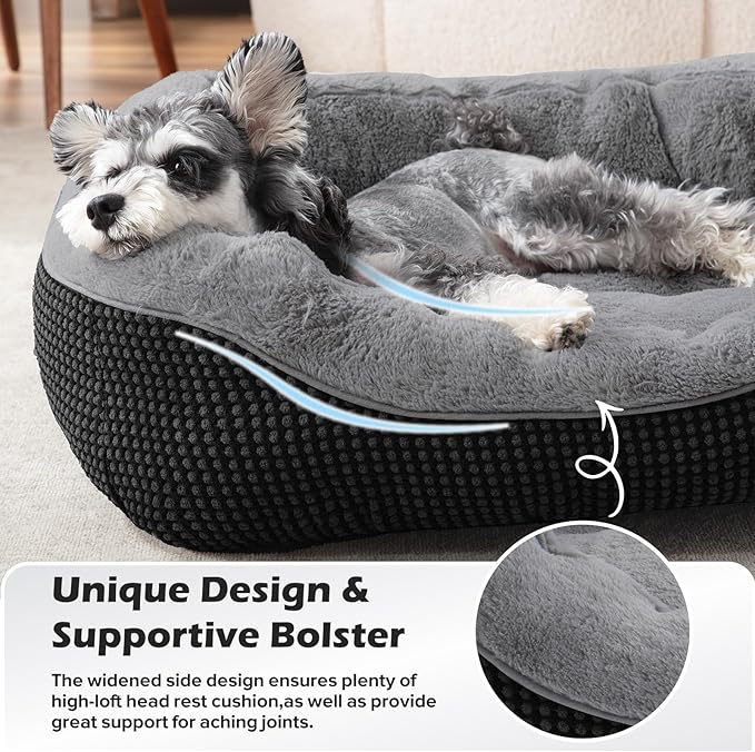 INVENHO Large Dog Beds Large Sized, Washable Orthopedic Warming Soft Sleeping - Image 4