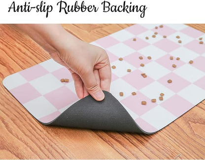 Ralxion Checkered Dog Feeding Mat, Absorbent Mats - Image 5