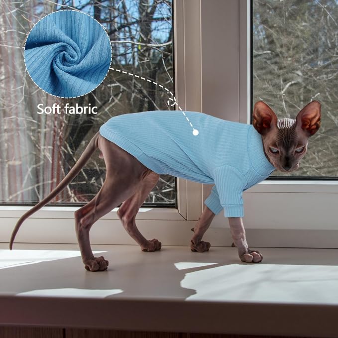 PUMYPOREITY Cat Clothes: Stretchy Shirt, Sweater - Image 2