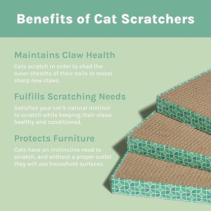 Kitty City Cat Scratcher– 2-Pack Durable Corrugated Cardboard Scratch Pads - Image 2