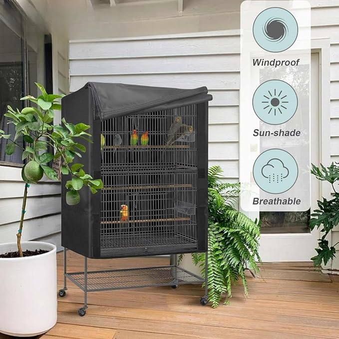 Bird Cage Cover Black Out, Protects Pets Privacy, Comfortable, Breathable - Image 4