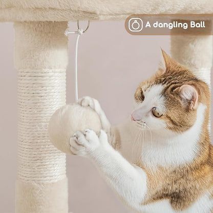 Yaheetech Cat Tree, 42in Play Tower - Image 5