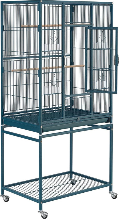 Topeakmart 54'' H Large Bird Cage Parrot Cage w/Stand Bird Cage by Topeakmart
