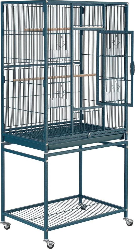 Topeakmart 54'' H Large Bird Cage Parrot Cage w/Stand Bird Cage by Topeakmart