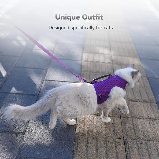 Kitty Harness and Leash for Walking Escape Proof Breathable Mesh Fabric - Image 7