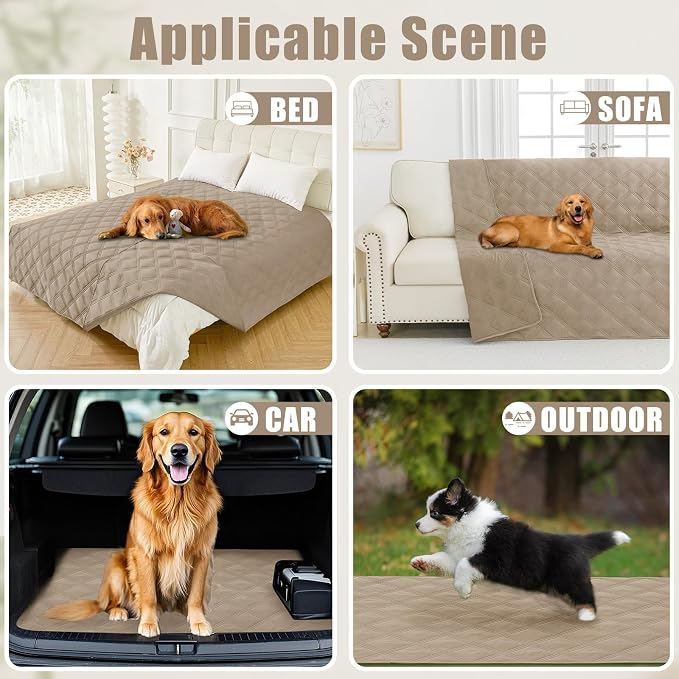 Smiry Waterproof Dog Bed Cover Blanket 68x82, Soft Reversible Pet Blanket - Image 5