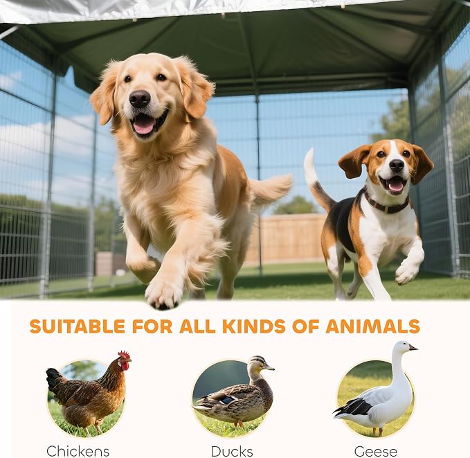 PawHut Outside Dog Kennel, 6.9' x 4.6' x 5' Puppy Play Pen - Image 9