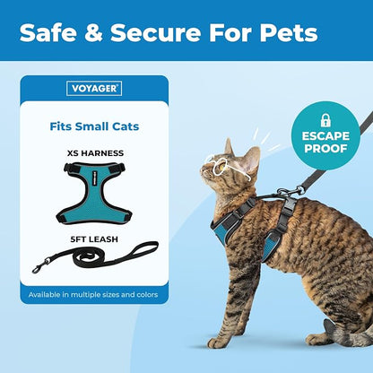 Voyager Escape-Proof Step-in Lock Cat Harness & 5ft Neoprene-Handle Leash Set - Image 2