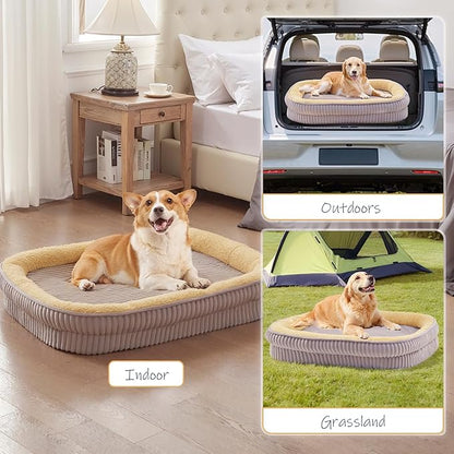 Orthopedic Dog Bed for Large Dogs Breeds, High Density Egg Crate Foam Dog Sofa - Image 7