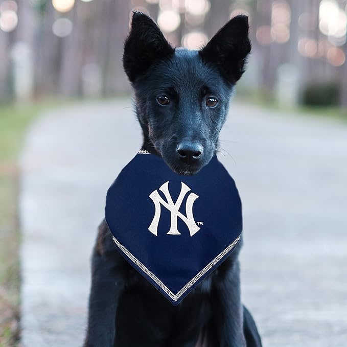 Pets First MLB New York Yankees TIE Bandana, Large/X-Large. Dog Bandana Scarf - Image 3