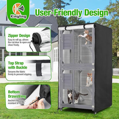 Kingling Outdoor Cat House Cover - Image 4