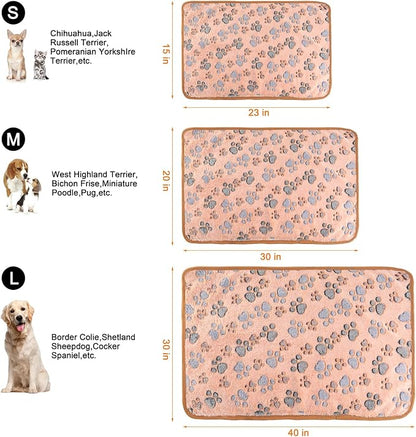 3 Pack Cat and Dog Blanket Soft & Warm Fleece Flannel Sleep Mat, Great Pet Throw - Image 3