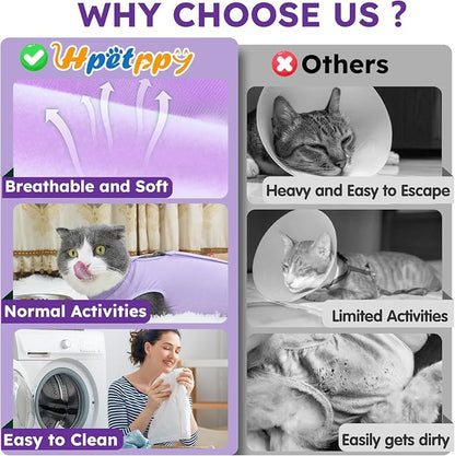 Cat Recovery Suit, Breathable Cat Surgery Recovery Suit Female, Cat Onesie - Image 8