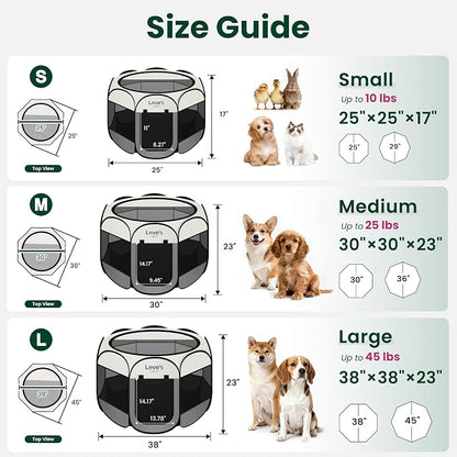 Love's cabin Pet Puppy Dog Playpen, Medium Dog Tent Crates Cage Indoor/Outdoor - Image 2