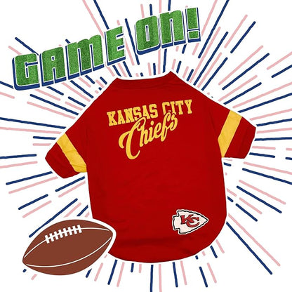 NFL Kansas City Chiefs Dog & Cat T-Shirt, Small. Football PET TEE - Image 4