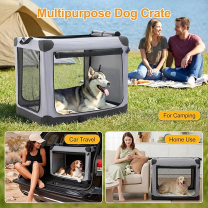 Dog Travel Crate 24 Inch, Portable Soft-Sided Travel Carriers - Image 7