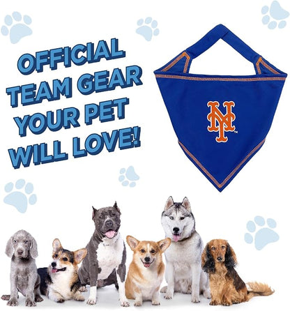 Pets First MLB New York Mets TIE Bandana, Large/X-Large. Dog Bandana Scarf Bib - Image 6