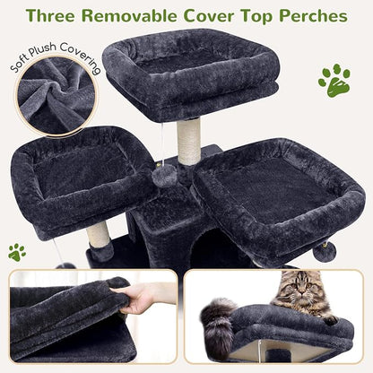 Globlazer Big Cat Tower for Indoor Cats, 80inch Cat Tower for Multiple Adult - Image 2