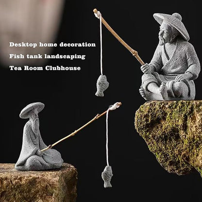 LIYAOLI Mini Fisherman Statue for Aquarium Decor - Image 6