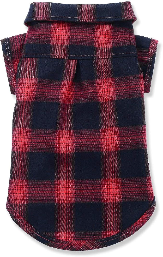 Koneseve Dog Shirt, Pet Plaid Clothes Shirt T-Shirt, Sweater Bottoming Shirt - Image 2