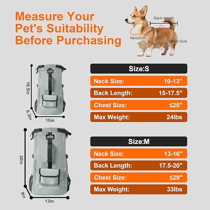 Dog Backpack Carrier, Ergonomic Pet Travel Bag, Suitable - Image 4