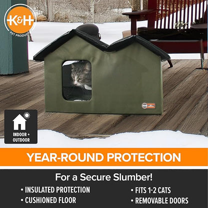 K&H Pet Products Extra-Wide Outdoor Cat House - Image 3