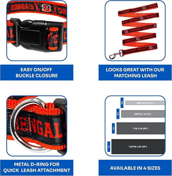 NFL Cincinnati Bengals X-Large Football Team Collar - Image 6