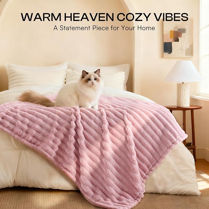 LINENLUX 1 Pack 3 Soft Dog Blanket Washable Warm Fleece Cat Blankets - Image 4