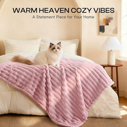 LINENLUX 1 Pack 3 Soft Dog Blanket Washable Warm Fleece Cat Blankets - Image 4