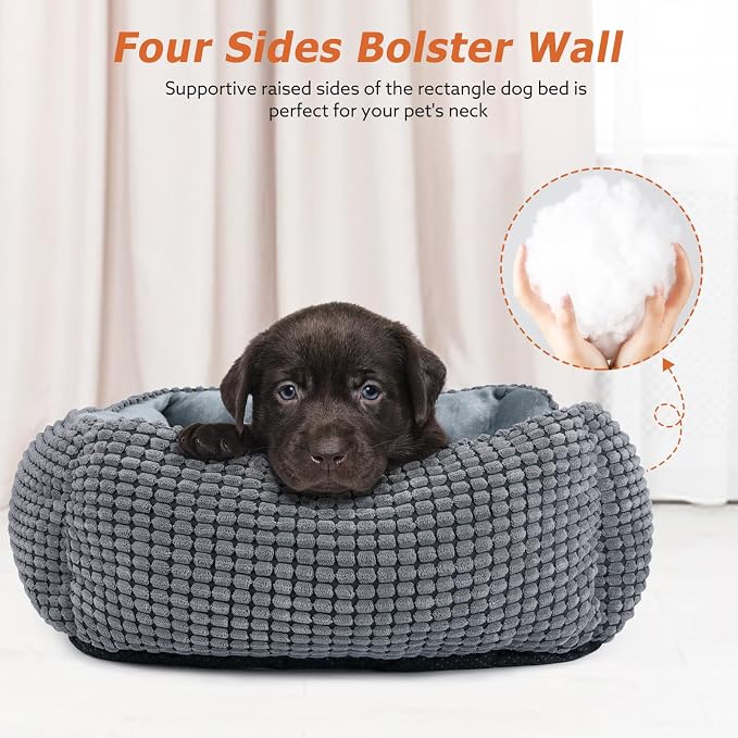 MIXJOY Dog Beds for Medium Dogs Washable, Rectangle Pet Bed Medium Size Dog - Image 3