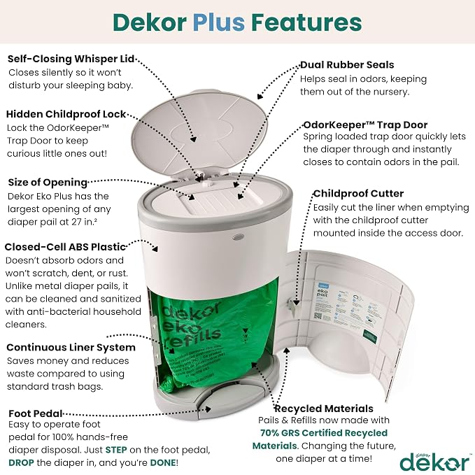 Diaper Dekor EKO Plus Diaper Pail Gift Set - Image 2