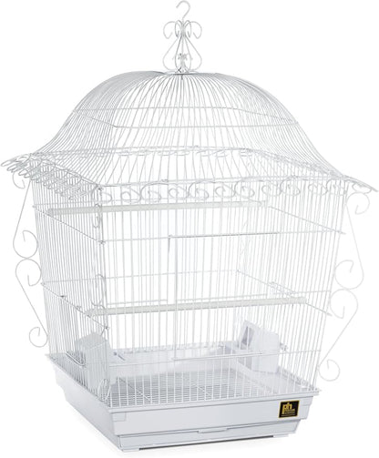 Prevue Pet Products Jumbo Scrollwork Bird Cage 220W White, 18-Inch by 18-Inch by PrevuePetProducts