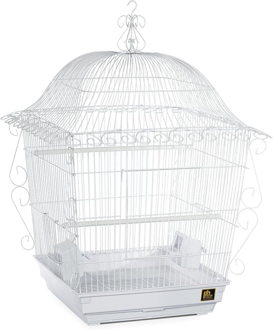 Prevue Pet Products Jumbo Scrollwork Bird Cage 220W White, 18-Inch by 18-Inch by PrevuePetProducts