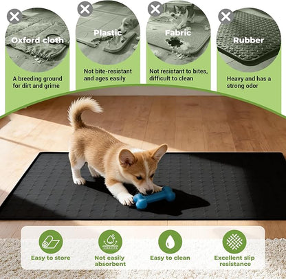 Extra Large 34x22 Inch Silicone Pet Food Mat - Image 5