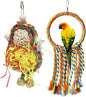 Bird Hoop Swing and Parakeet Toys, Natural Sola Balls and Shredding Hanging Toy by Birdsfavoriteropeswing